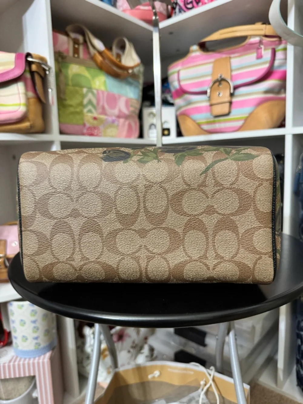 Coach Camo Rose Mini Bennet Satchel